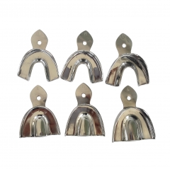 Dental Stainless Steel Non-Perforated Impression Trays Autoclavable Set