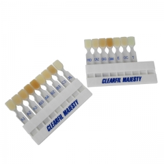 CLEARFIL MAJESTY DENTAL TEETH BLEACHING WHITENING SHADE GUIDE COMPARISON SAMPLE