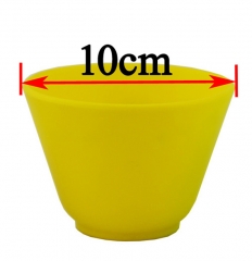 Dental Lab Flexible mixing Bowl Flexible Rubber Mixing Bowl Yellow 10cm