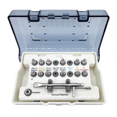 DMX-DENTAL Implant Torque Wrench Ratchet 10-70NCM with 12 Drivers & Wrench Kits Box